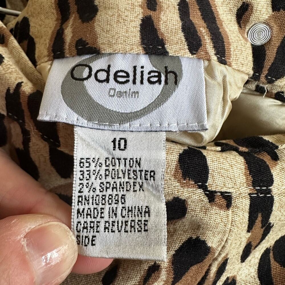 Vintage Odeliah Cheetah Animal Print Maxi Skirt Mermaid Size 10 Stretchy Fall - Picture 5 of 6